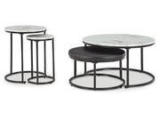 Jusmour - Occasional Nesting Table (Set of 4) - Black / White