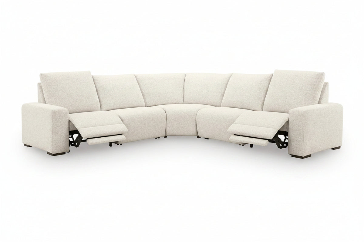 Beige sectional sofa on a white background