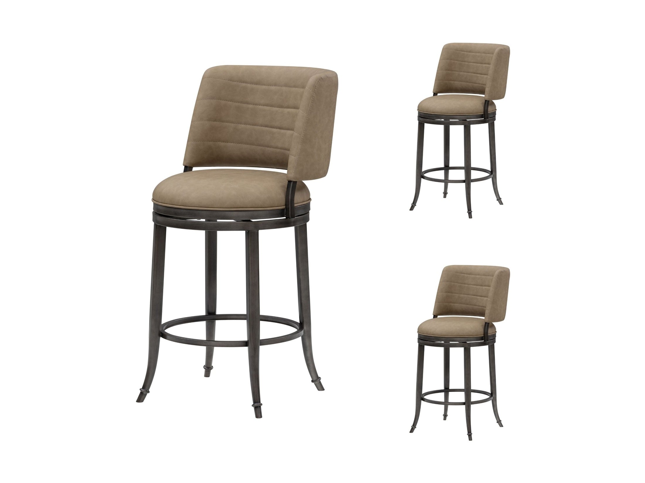 Torres - Upholstered Swivel Counter Height Barstool