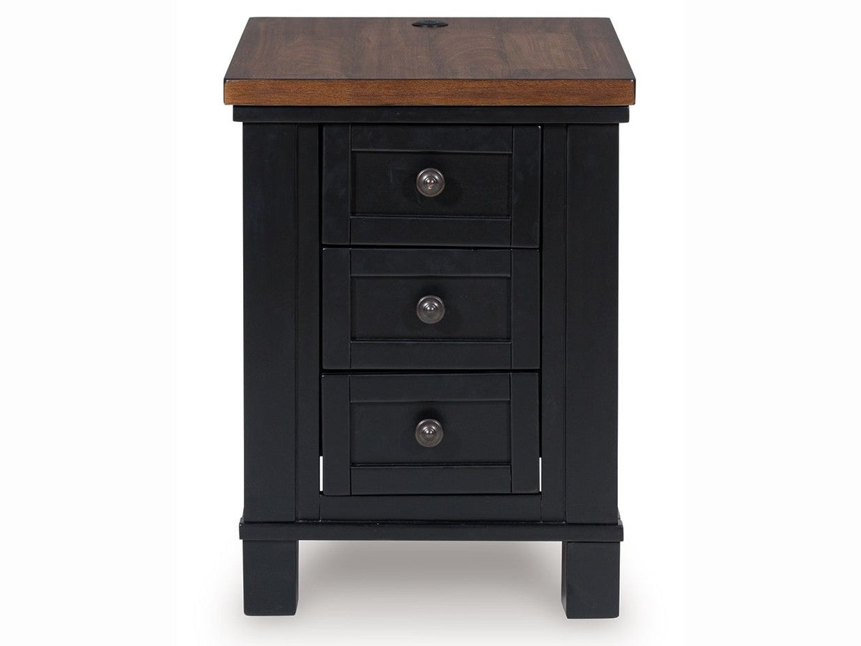 Wildenauer - Chair Side End Table - Brown / Black
