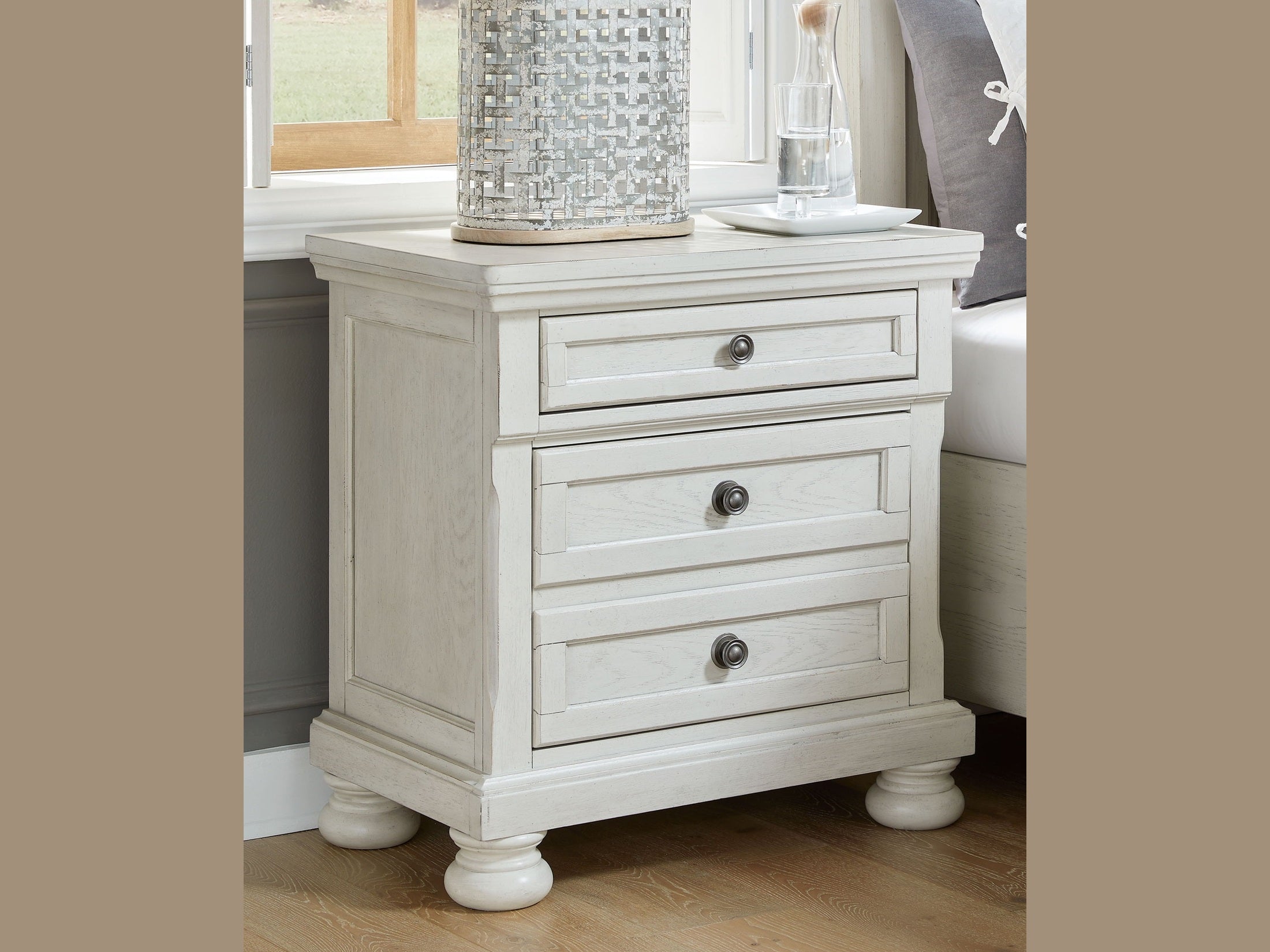 Robbinsdale - Two Drawer Night Stand - Antique White
