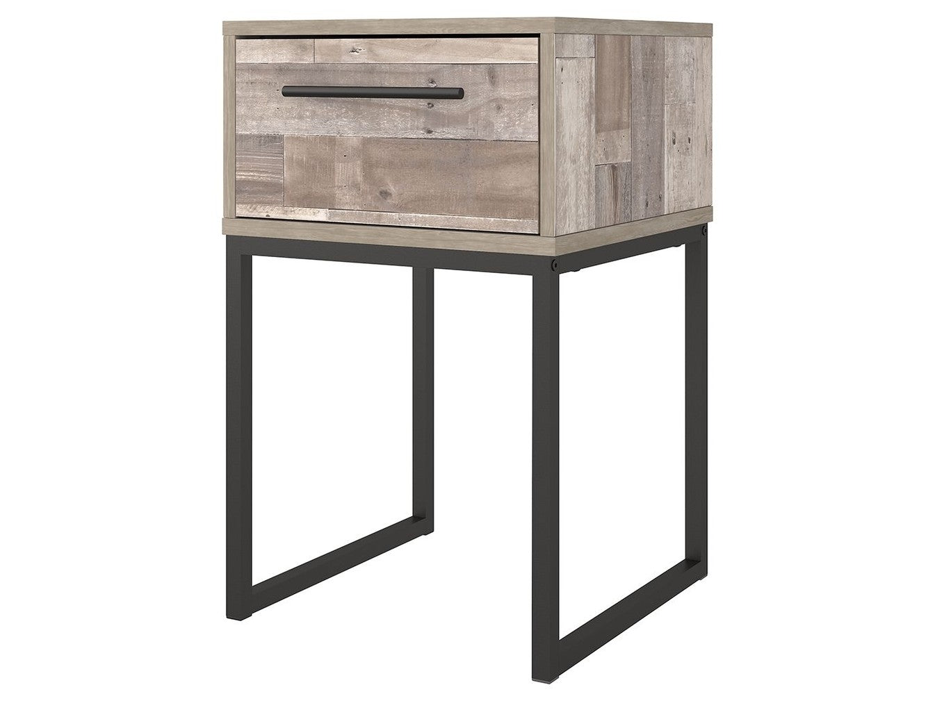 Neilsville - One Drawer Night Stand - Vinyl-Wrapped - Whitewash