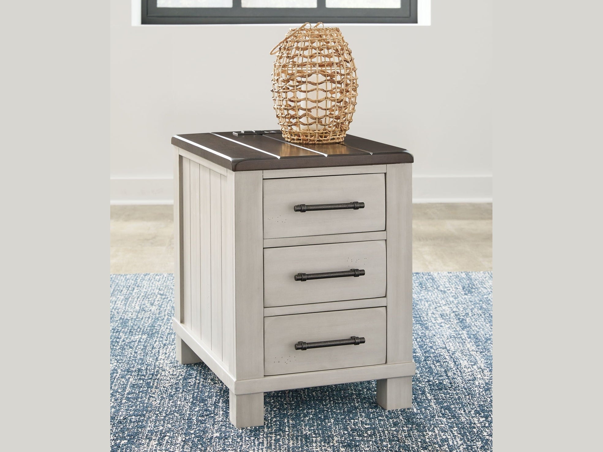 Darborn - Chair Side End Table - Gray / Brown