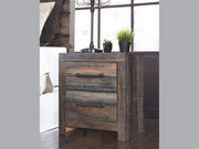Drystan - Two Drawer Night Stand - Brown / Beige