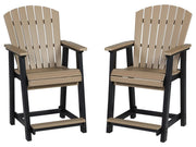 Fairen Trail - Barstool (Set of 2) - Black / Driftwood