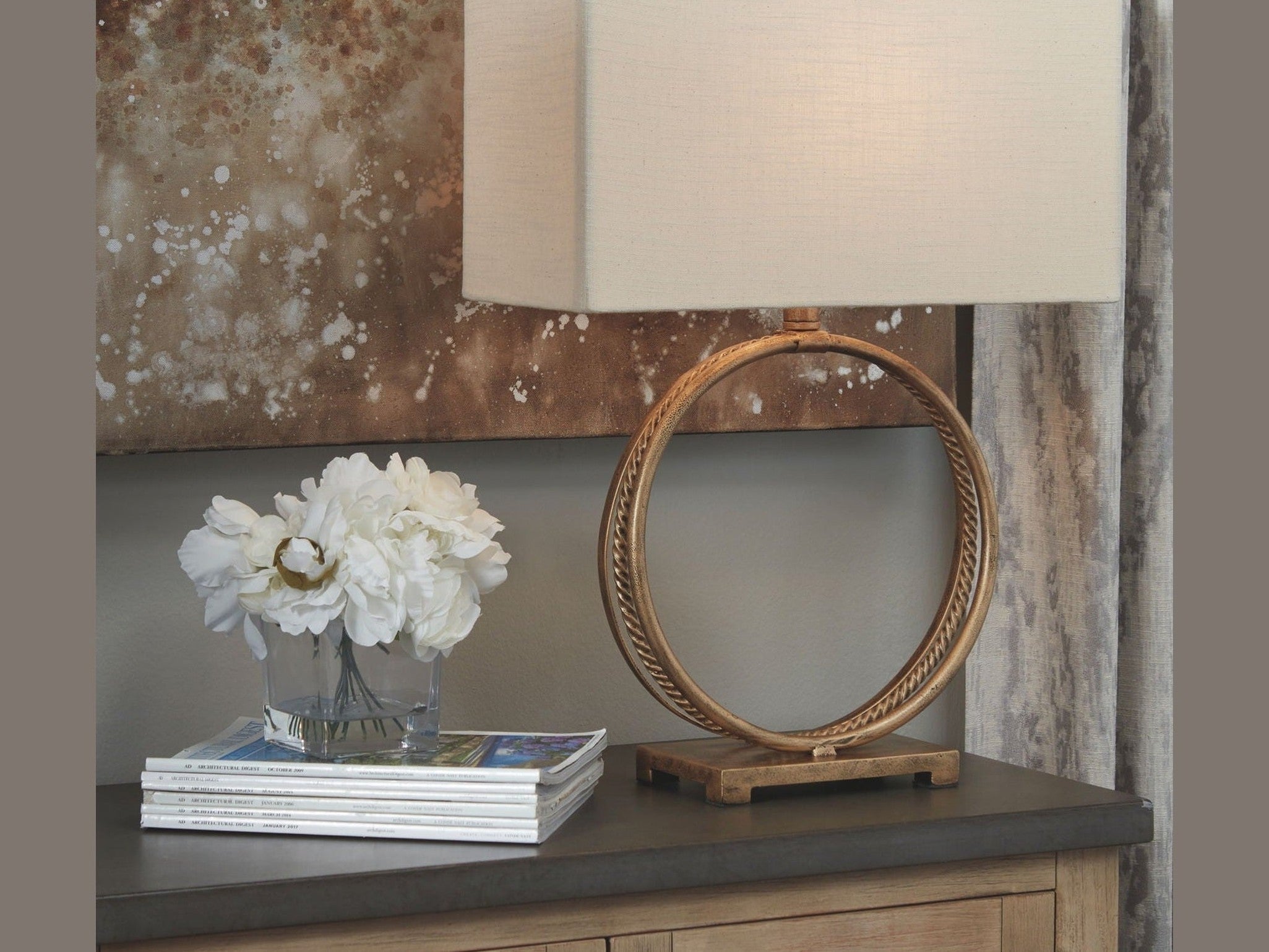 Mahala - Metal Table Lamp  - Antique Gold Finish
