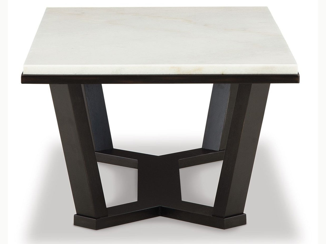 Fostead - Rectangular Cocktail Table - White / Espresso