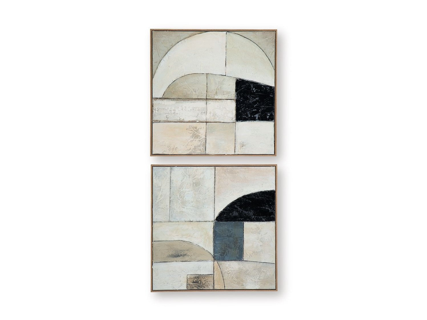 Bexlen - Wall Art Set (Set of 2) - Tan / Taupe / Black