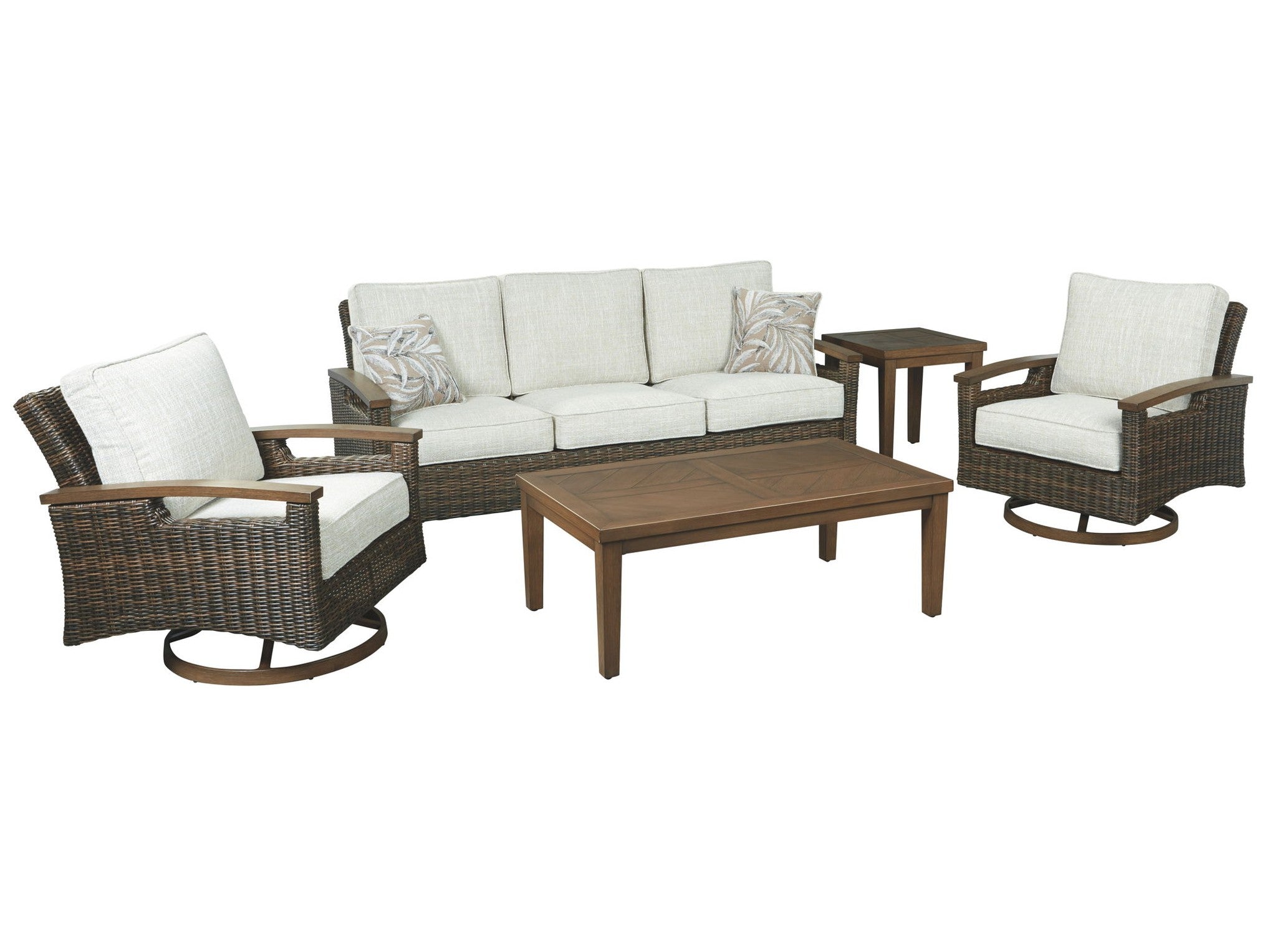 Paradise Trail - Sofa with Cushion - Medium Brown