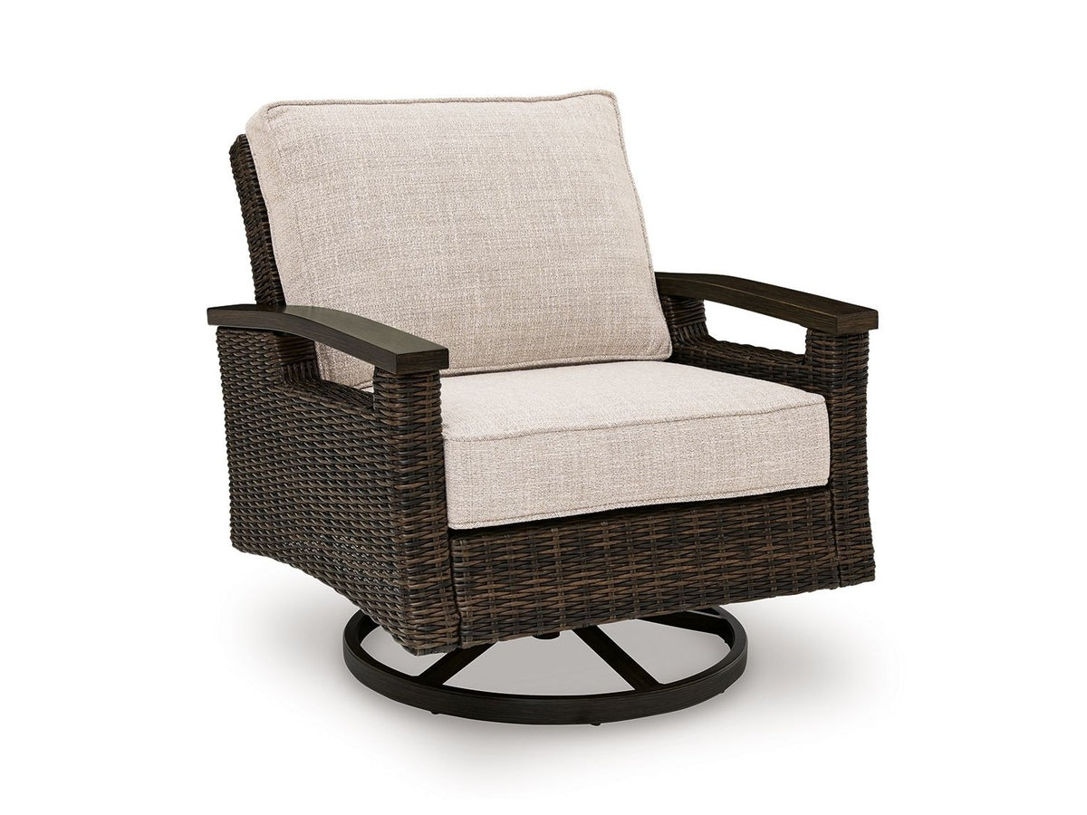 Monterey Point - Swivel Lounge Chair (Set of 2) - Dark Brown