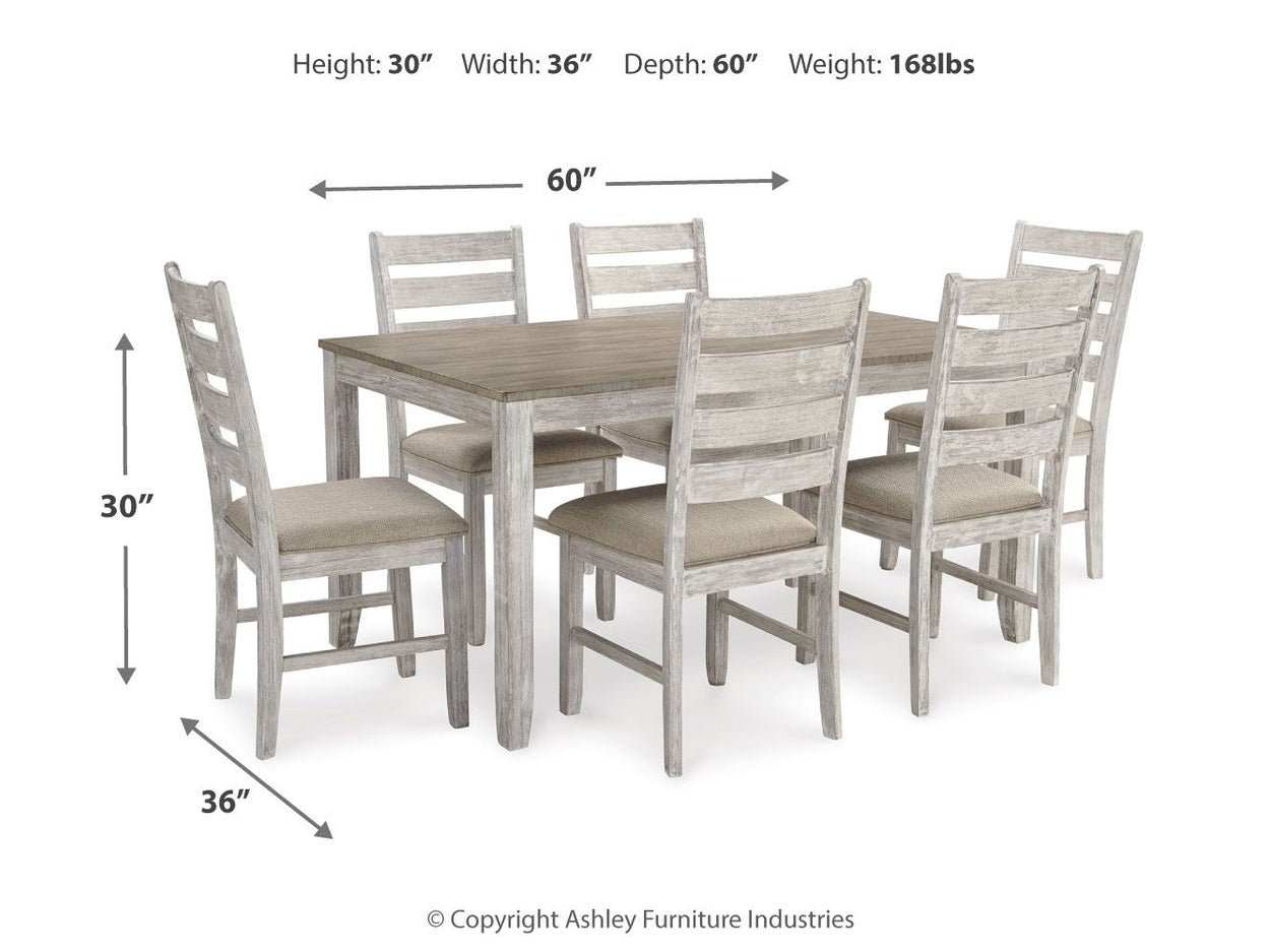 Skempton - Dining Room Table Set (Set of 7) - White