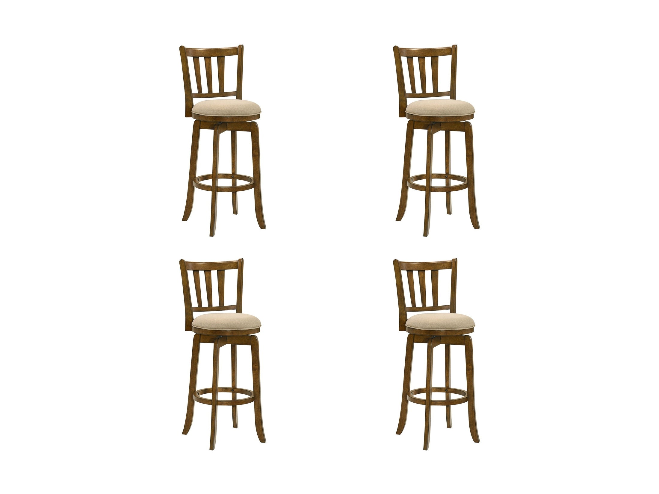 Wren - Modern Farmhouse Swivel Wood Bar Height Kitchen Bar Stool