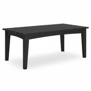Hyland Wave black rectangular outdoor table on a white background.
