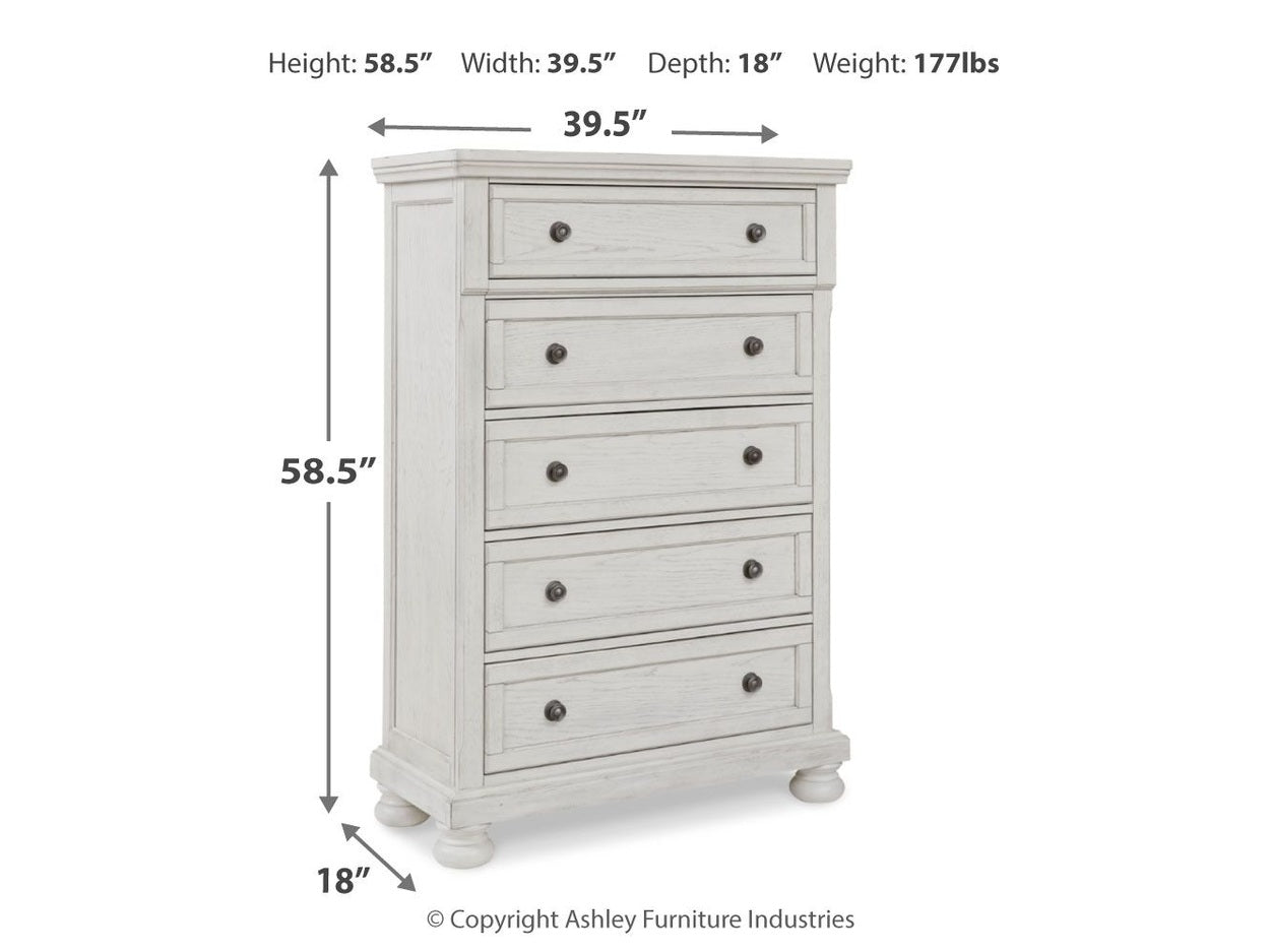 Robbinsdale - Five Drawer Chest - Antique White