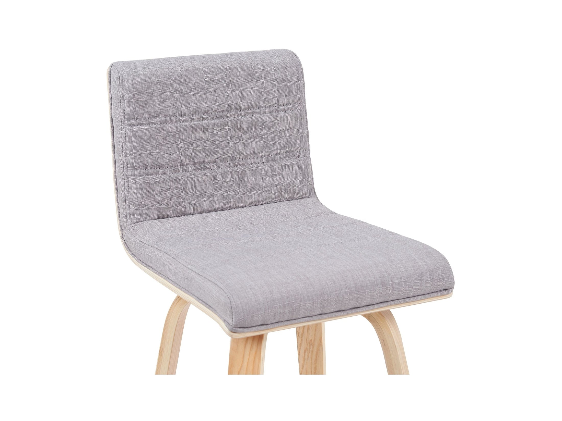 Vienna - Modern Counter Height Swivel Bar Stool - Patterned Oak Wood Frame