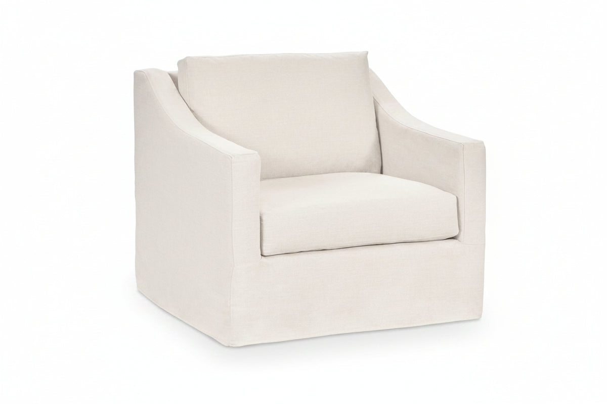 White armchair on a white background