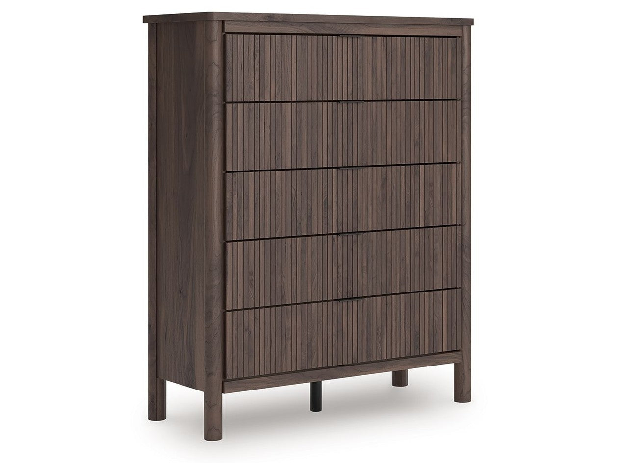 Cadmori - Five Drawer Wide Chest - Brown
