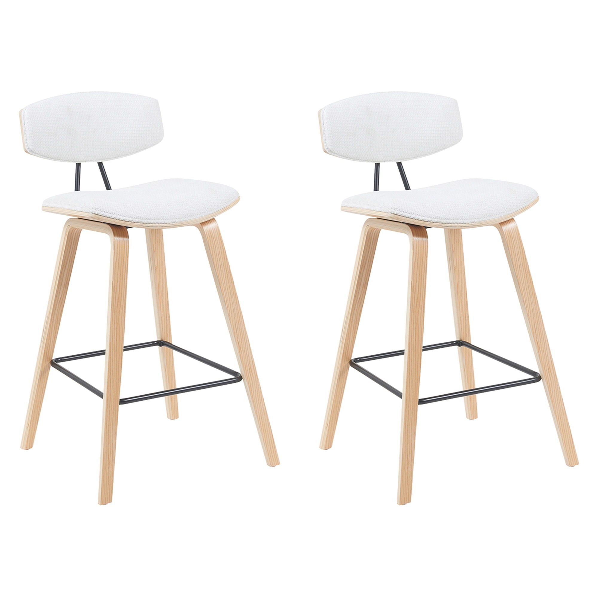 Fox - Swivel Counter Height Stool - Light Brown