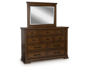 Taffenbrook - Dresser And Mirror - Medium Brown