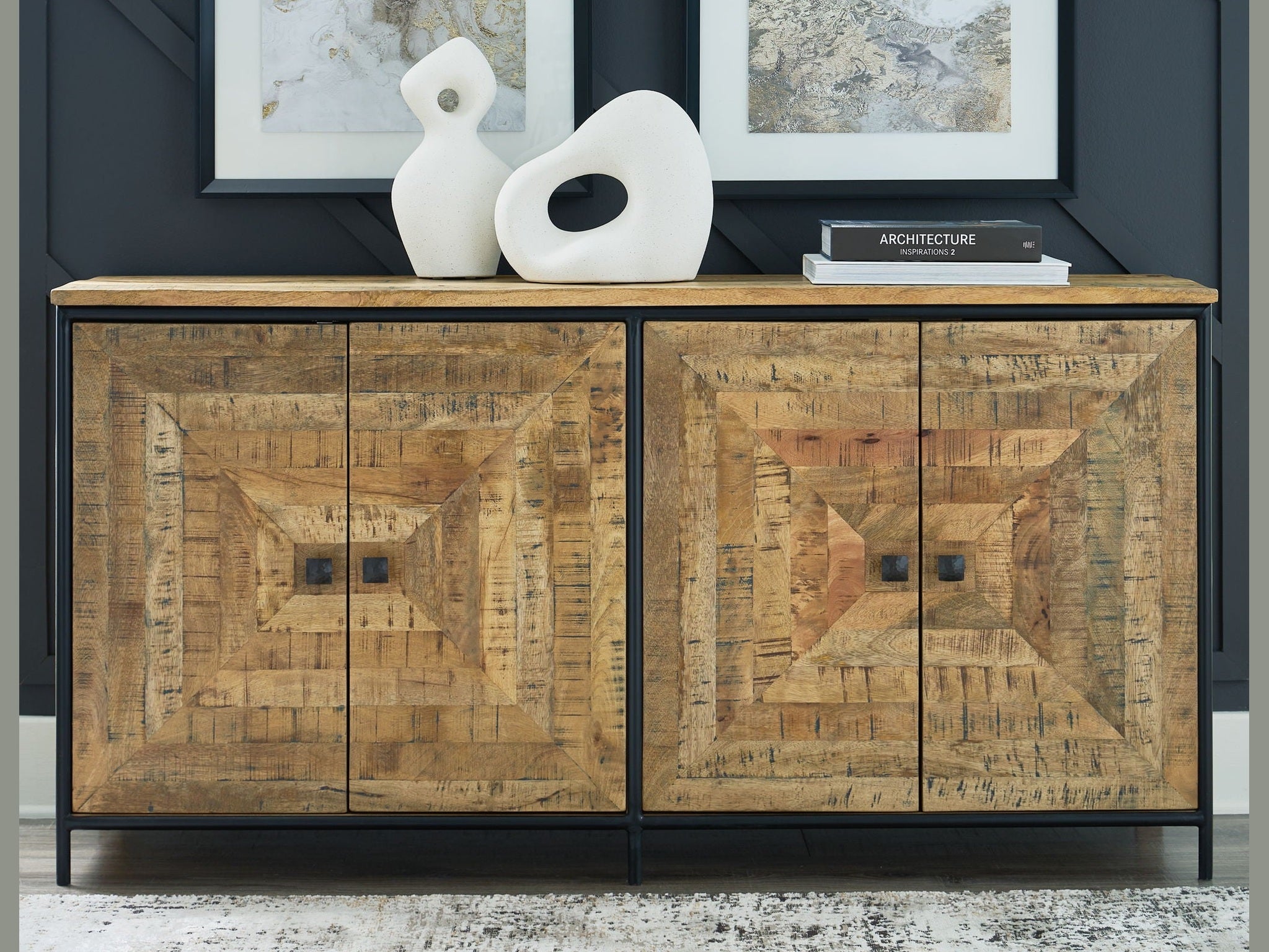 Camney - Accent Cabinet - Brown / Black