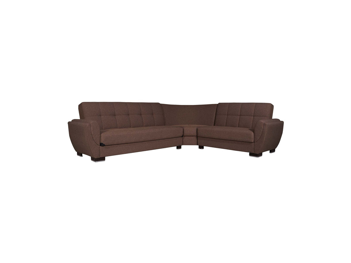 Ottomanson Armada Air - Upholstered Convertible Sectional With Storage - Polyester