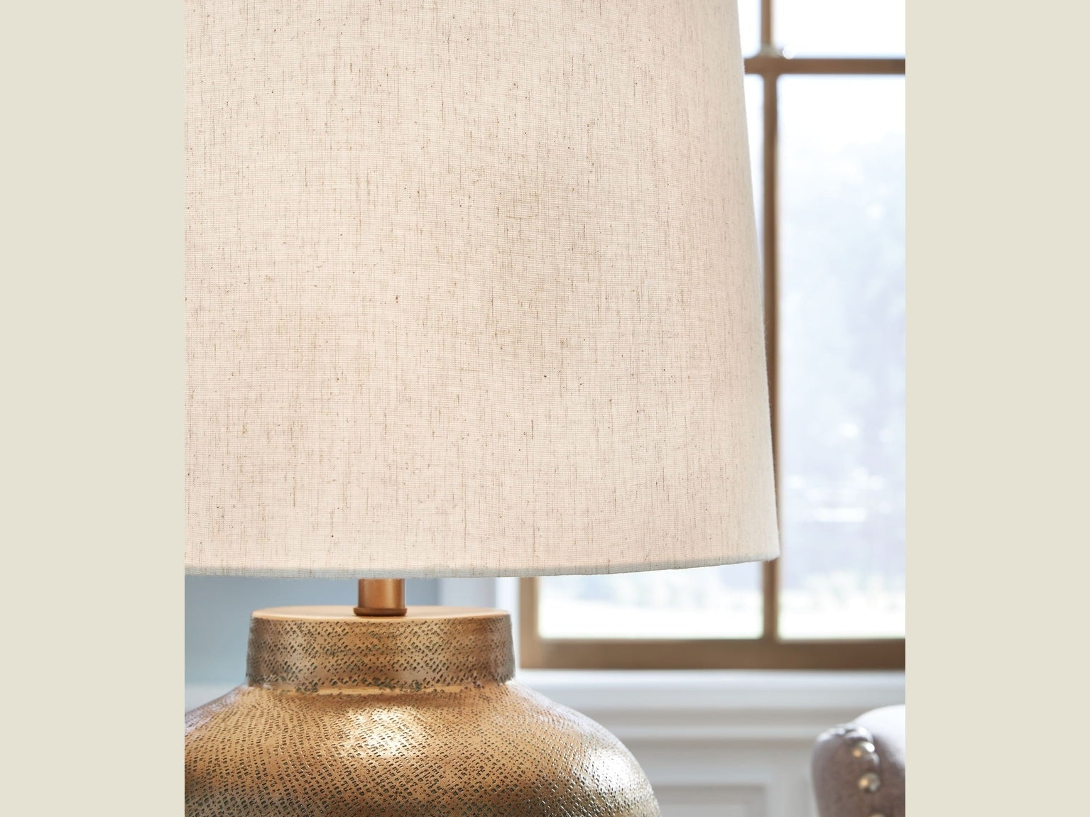 Madney - Metal Table Lamp - Antique Gold Finish