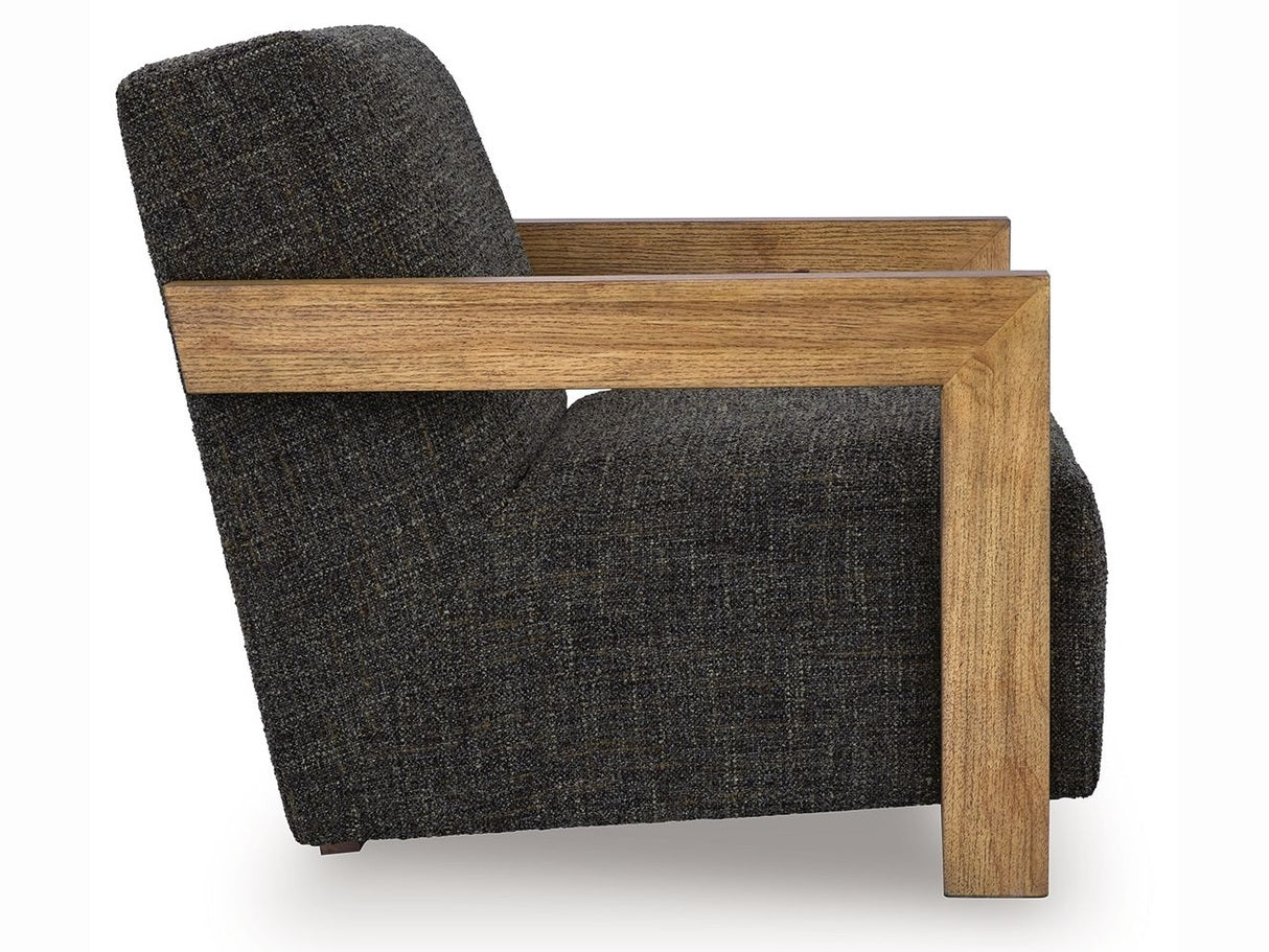 Dorney - Accent Chair - Charcoal / Brown