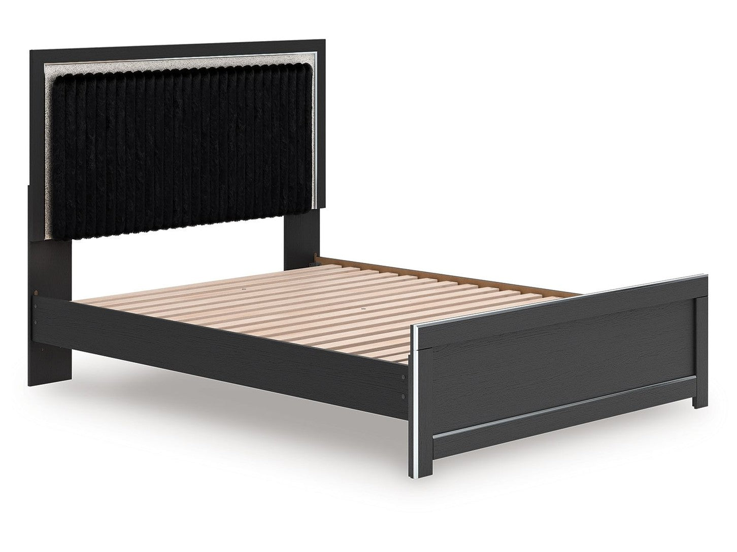 Birmonton - Upholstered Panel Bed With Roll Slats