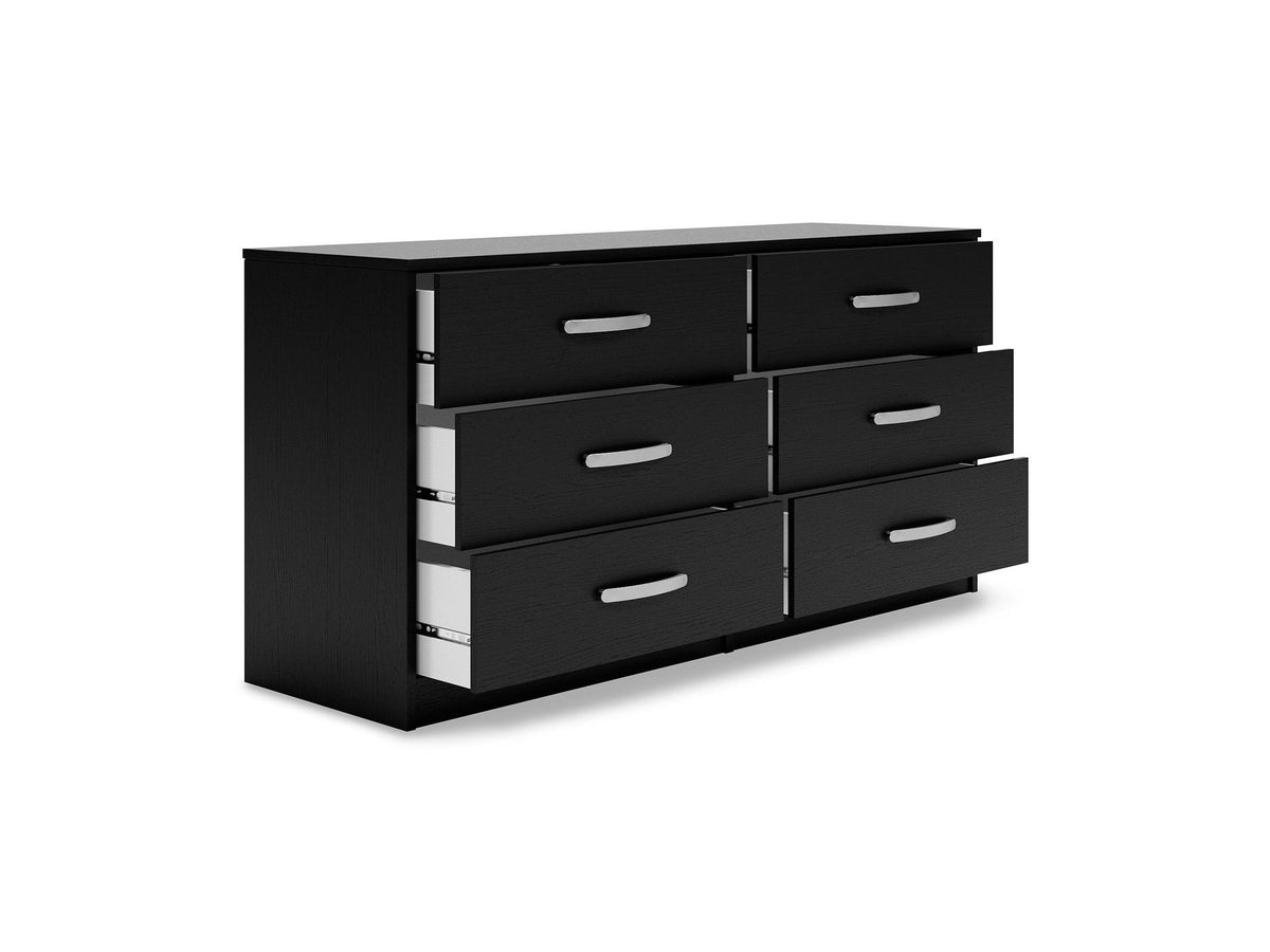 Finch - Six Drawer Dresser - 29'' Height - Black
