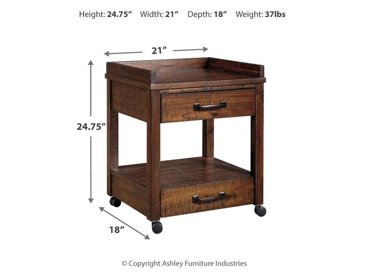 Baldridge - Printer Stand - Rustic Brown