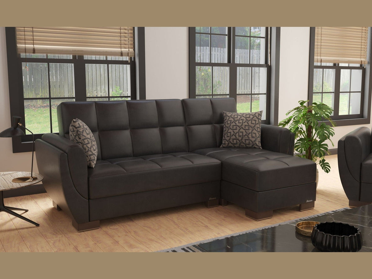 Ottomanson Armada Air - Upholstered Convertible Chaise Lounge With Storage