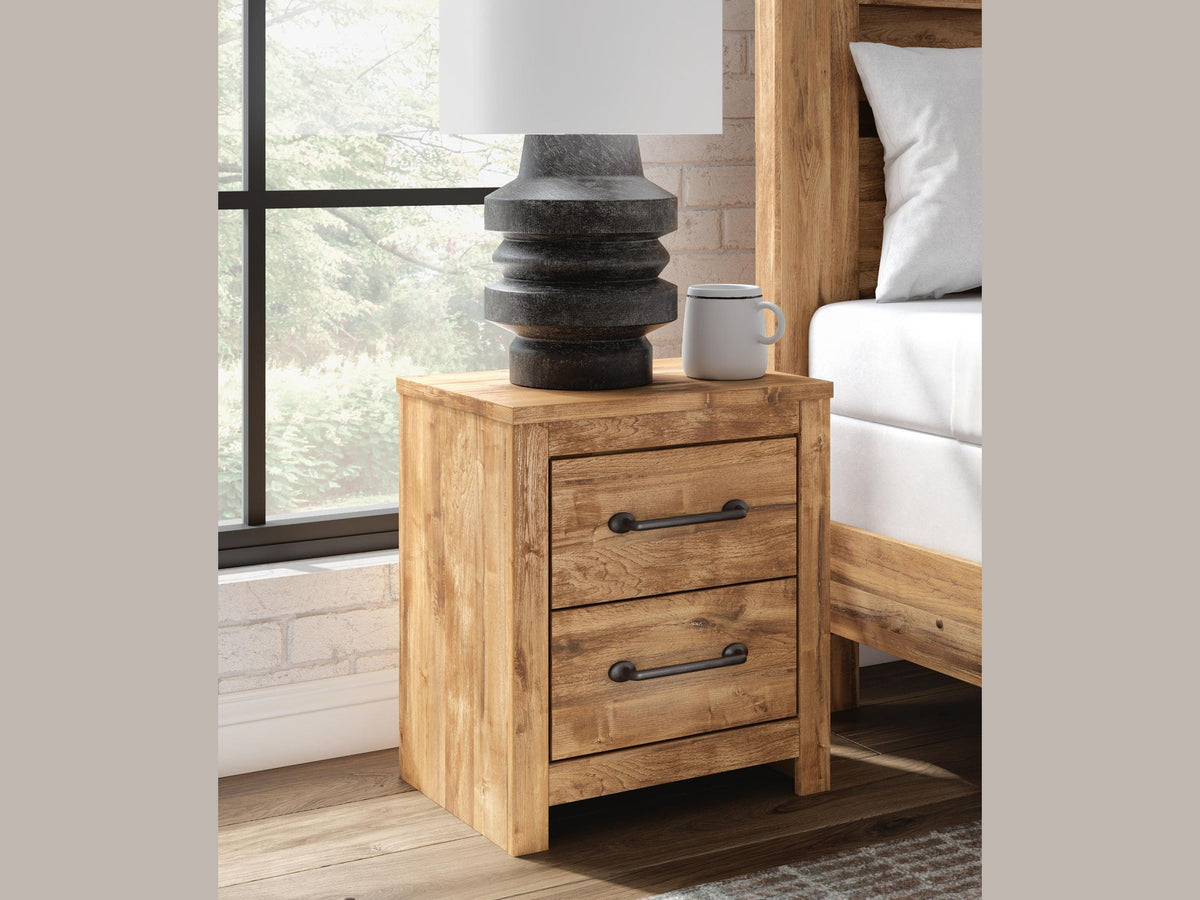 Maystonna - Two Drawer Night Stand - Brown