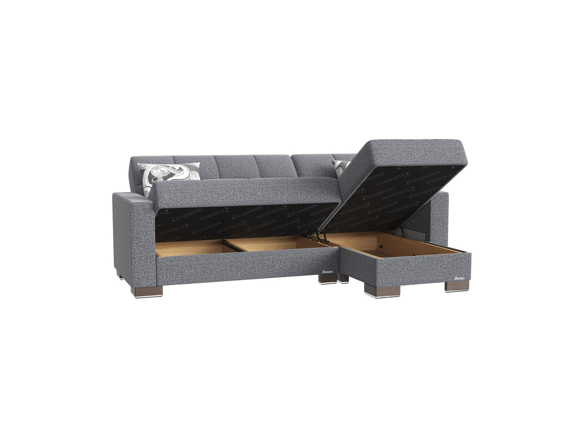Ottomanson Armada - Upholstered Convertible Chaise Lounge With Storage - Polyester