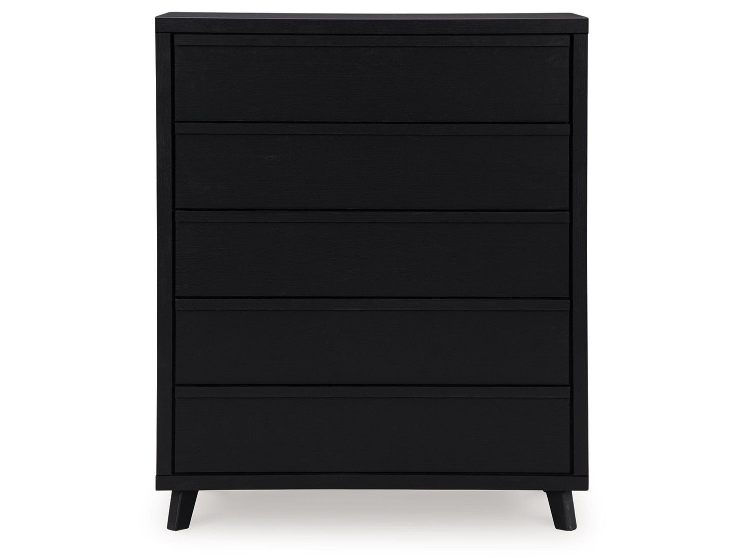 Danziar - Five Drawer Wide Chest - Black