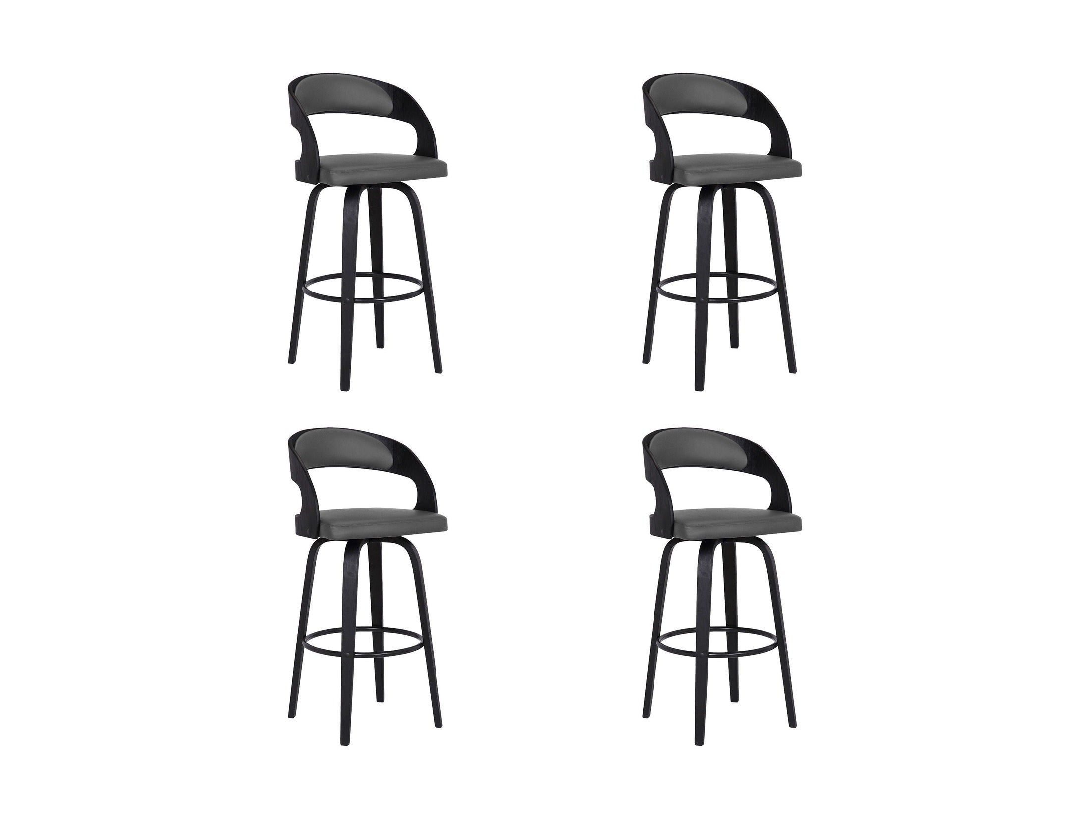 Shelly - 30" Bar Height Swivel Bar Stool With Black Frame