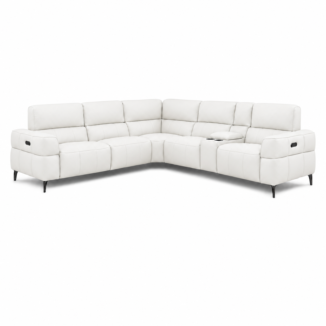 Cubo 6-Piece Sectional Sofa with Recliners, Leather
