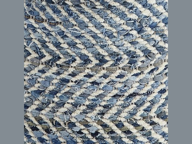 Chevron - Pouf - Blue
