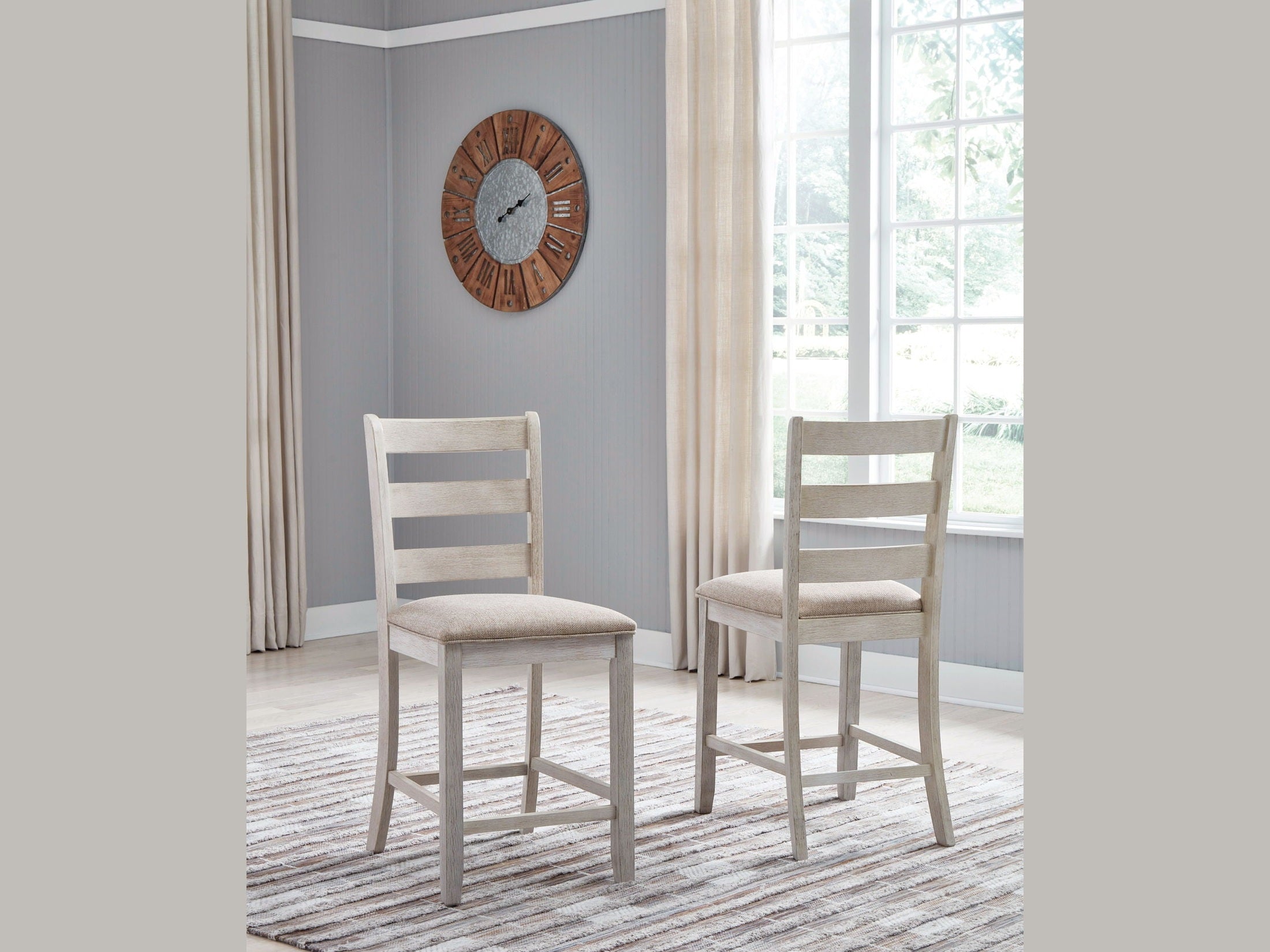 Skempton - Upholstered Barstool (Set of 2) - White