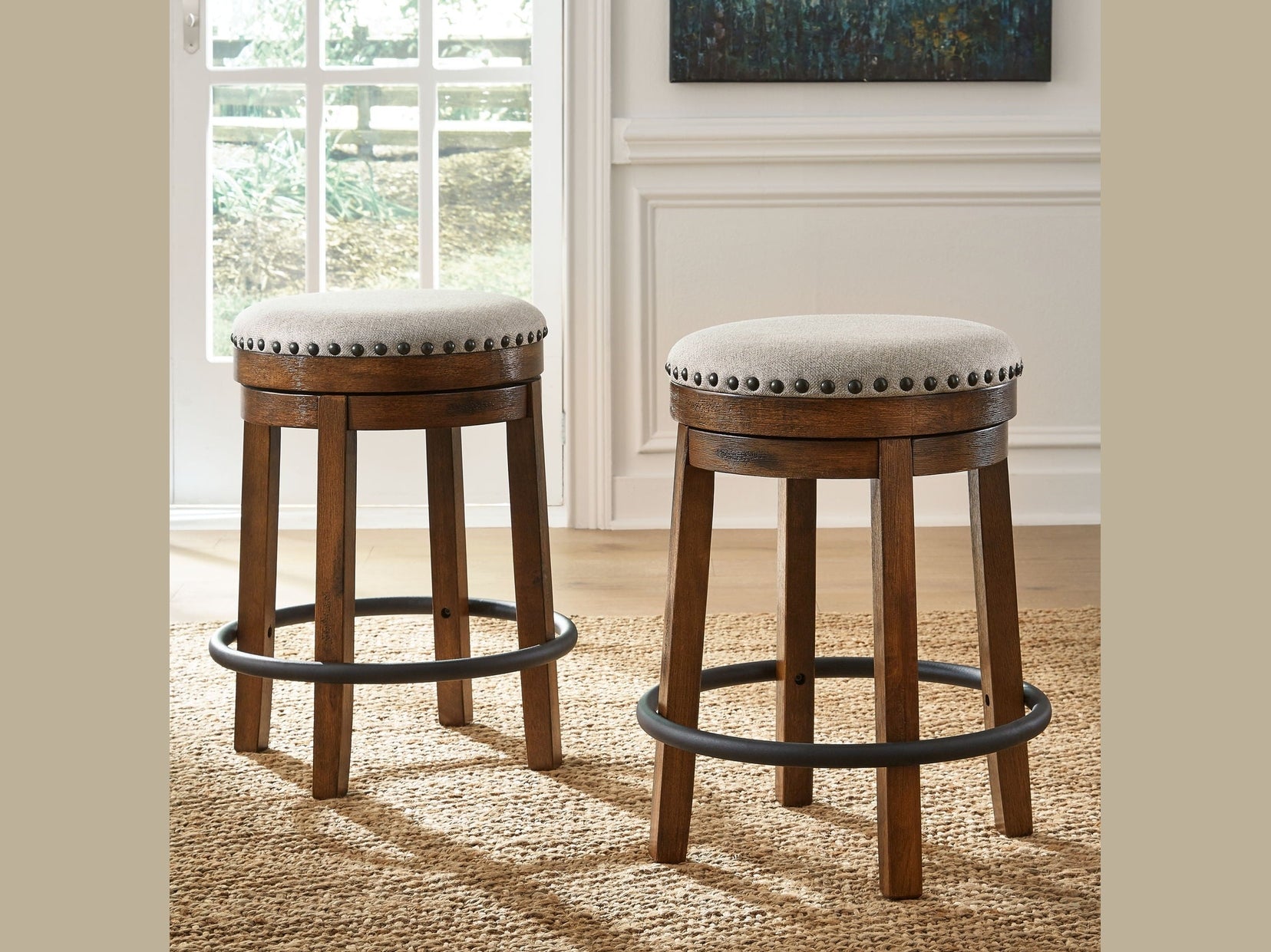 Valebeck - Upholstered Swivel Stool