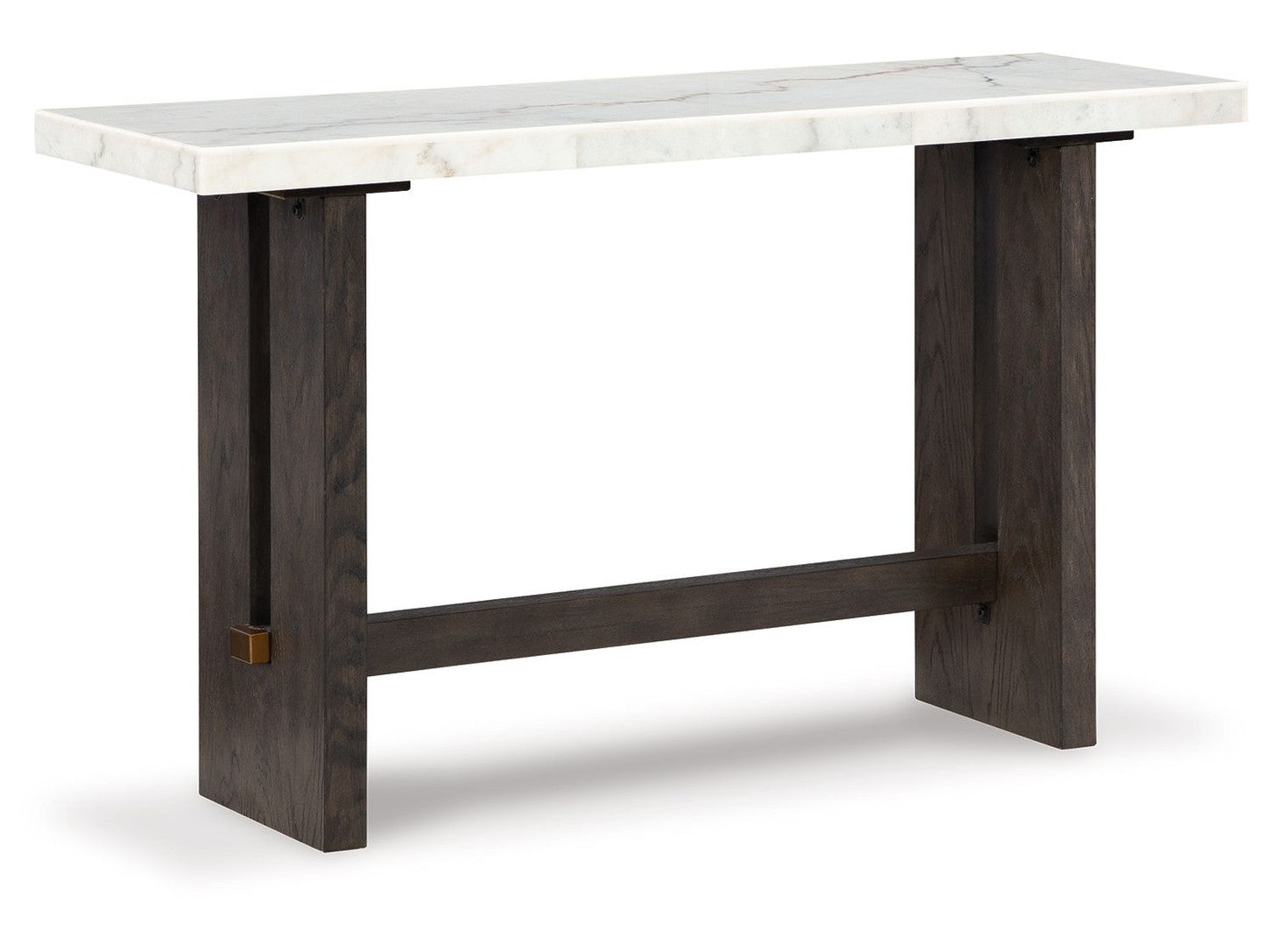 Burkhaus - Sofa Table - White / Dark Brown