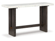 Burkhaus - Sofa Table - White / Dark Brown