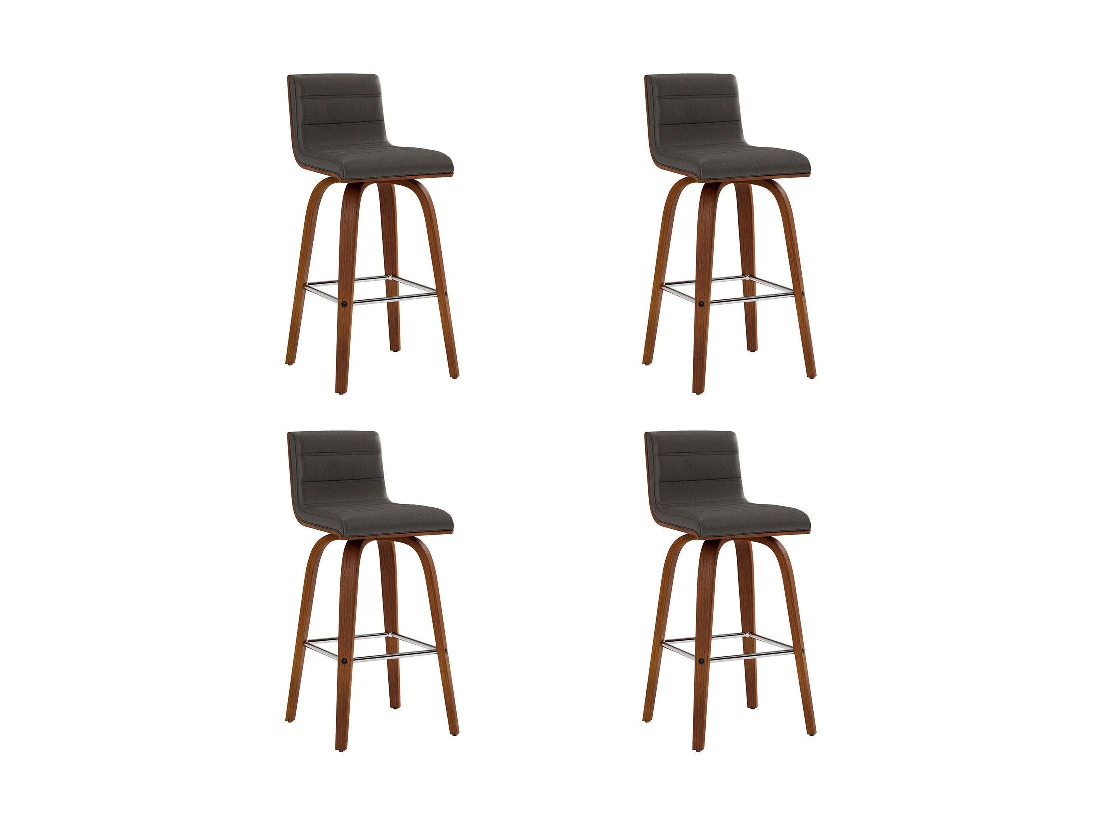 Vienna - 26" Swivel Counter Stool - Walnut Wood