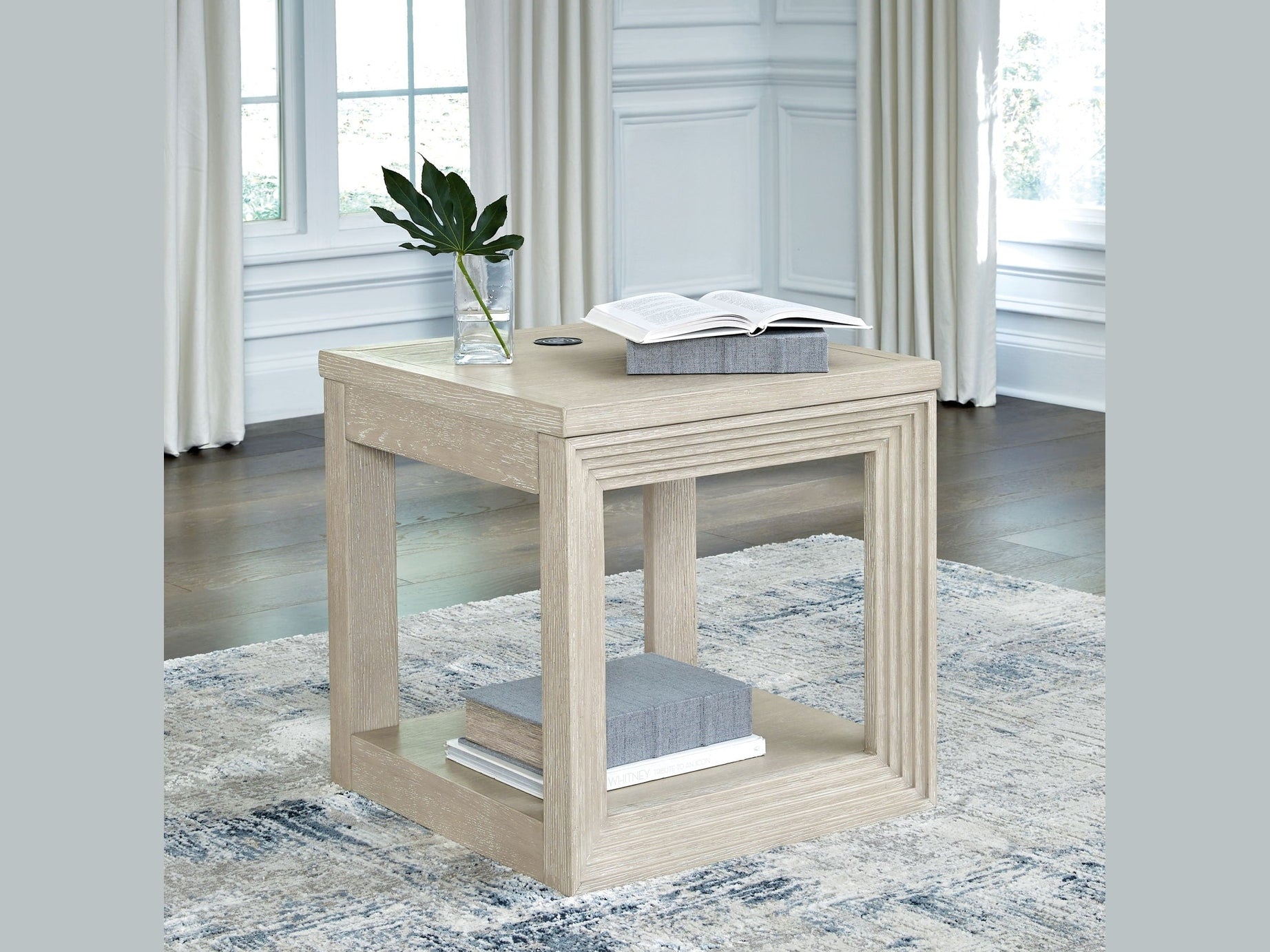 Marxhart - Square End Table - Bisque