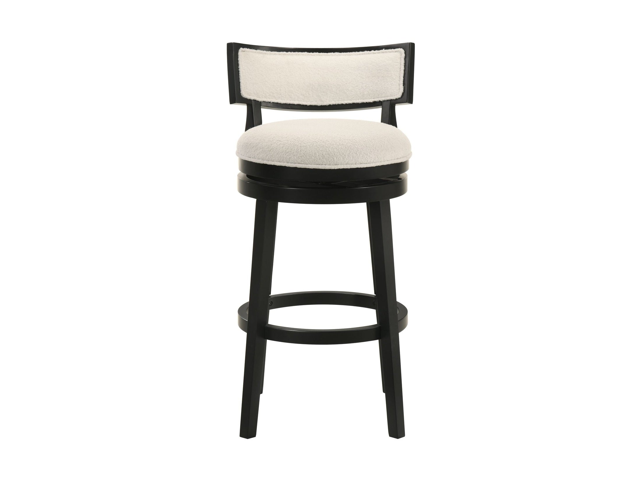 Noely - Modern Farmhouse Swivel Wood Bar Height Kitchen Bar Stool
