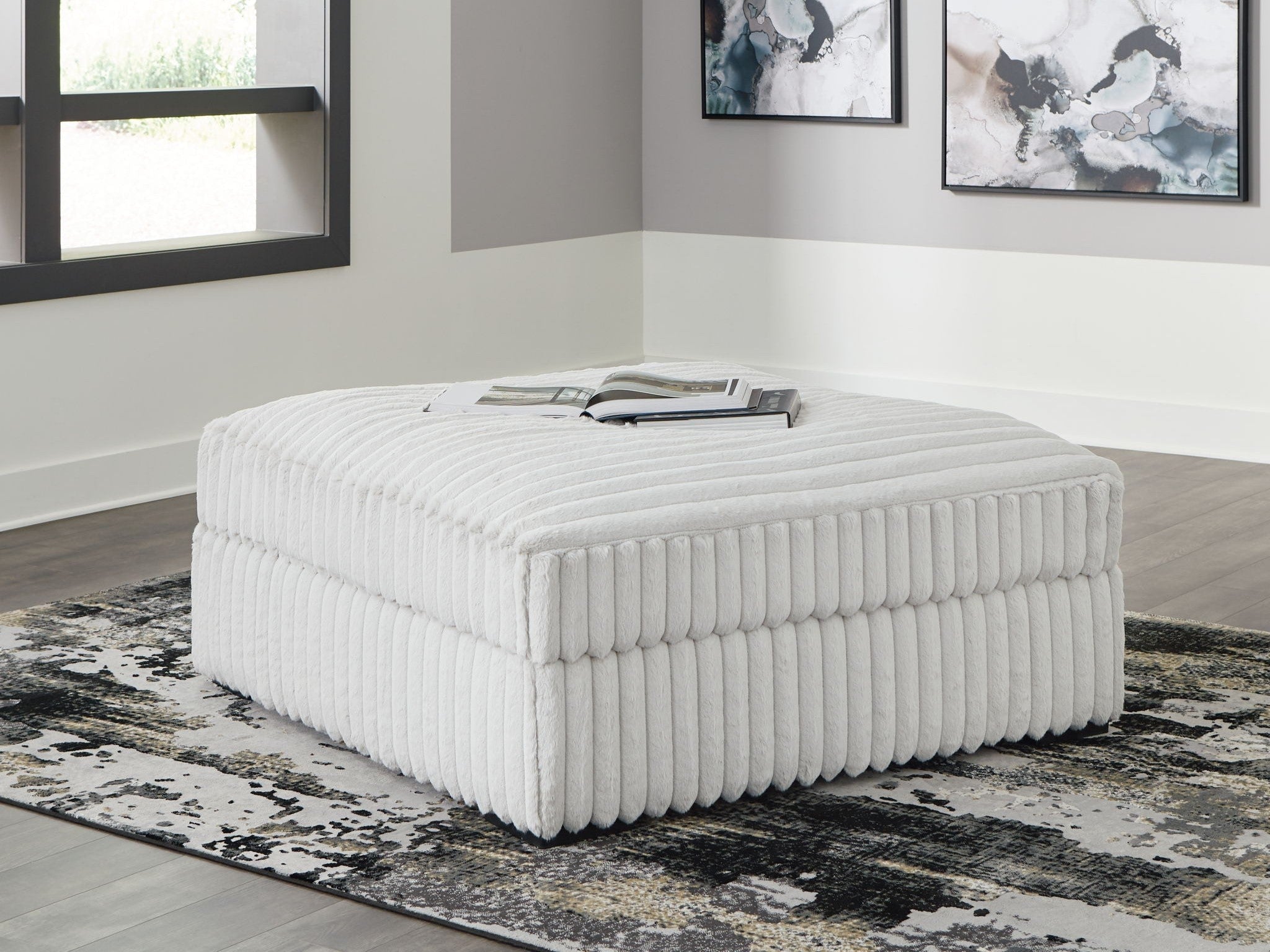 Stupendous - Oversized Accent Ottoman - Alloy