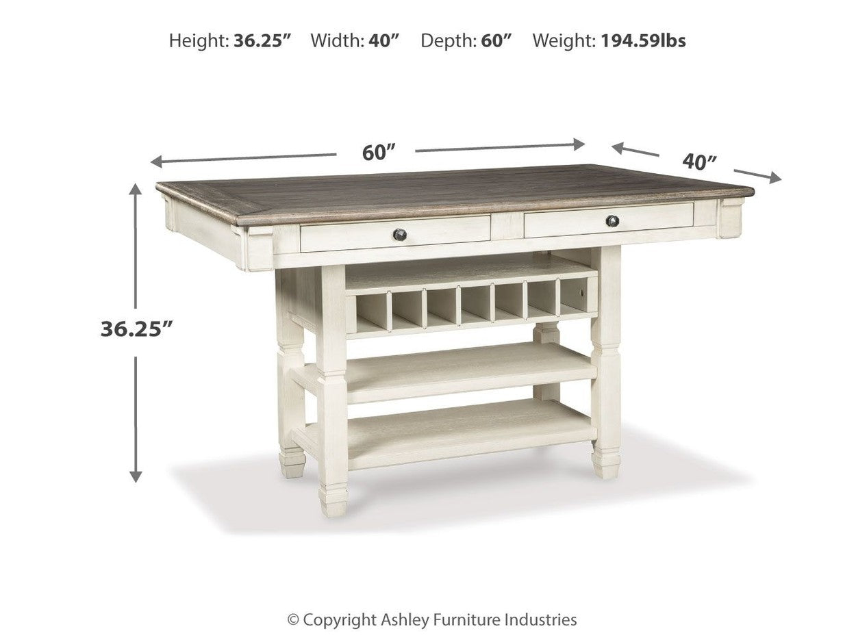 Bolanburg - Rectangular Dining Room Counter Table - Beige