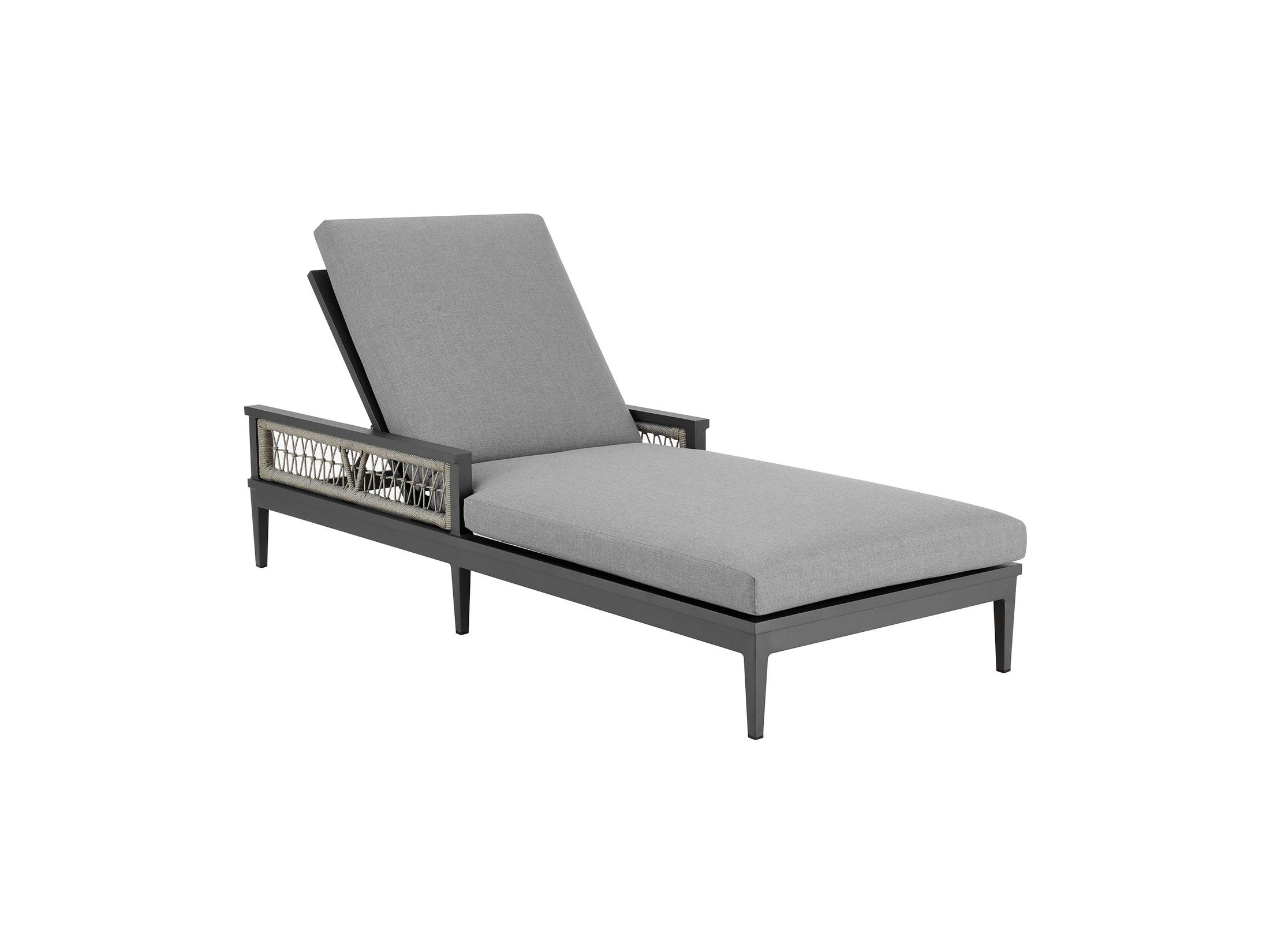 Zella - Outdoor Patio Chaise Lounge Chair - Gray / Earl Gray