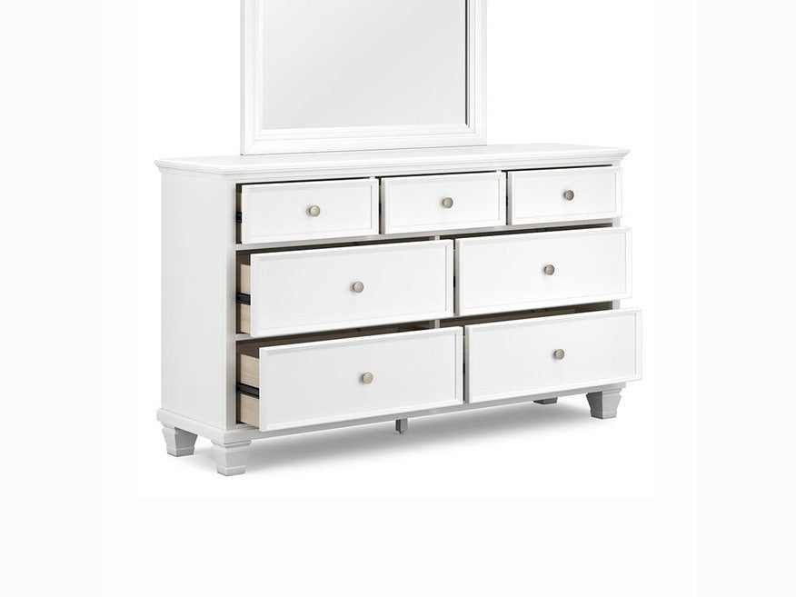 Fortman - Dresser And Mirror - White