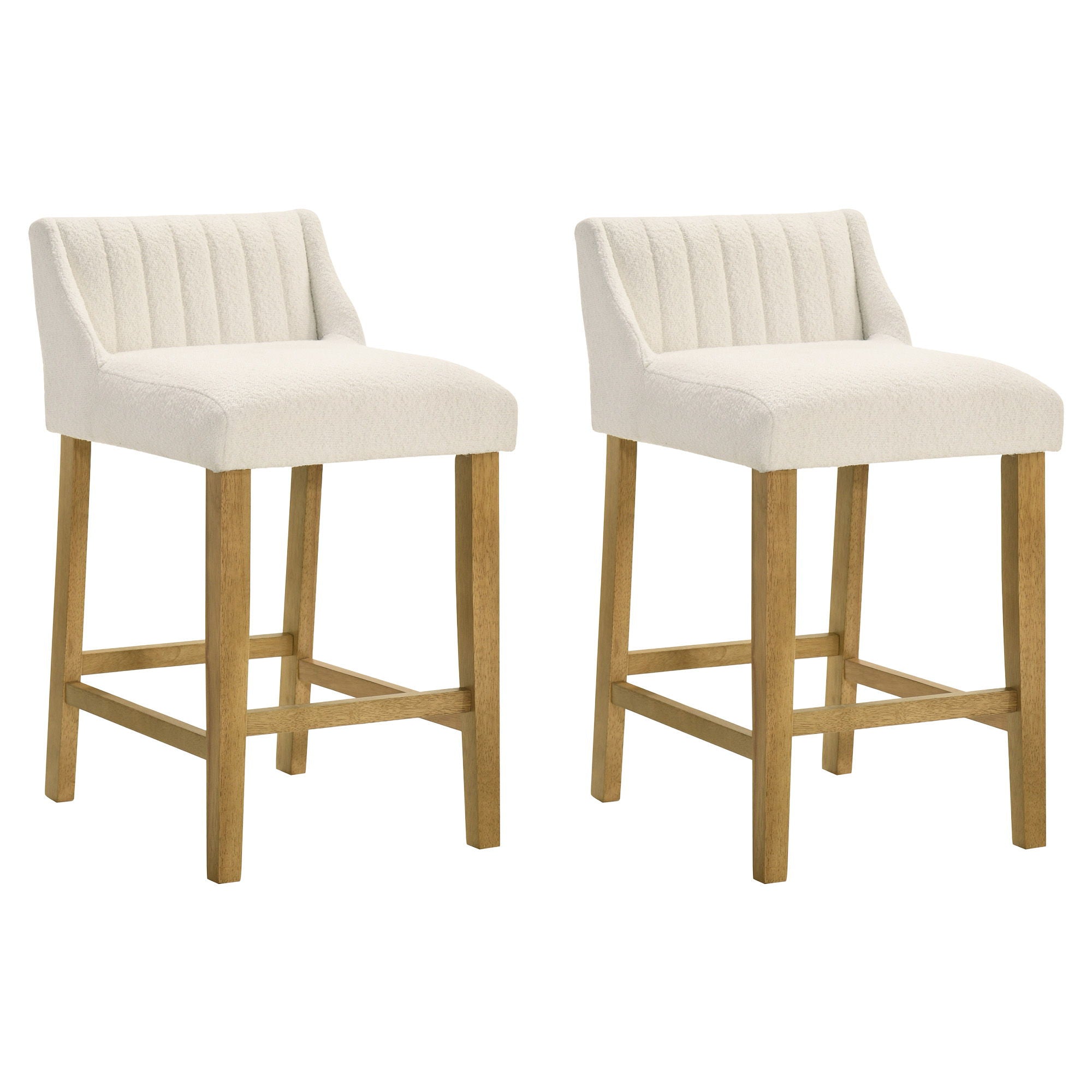 Fauna - Modern Transitional Wood Counter Height Kitchen Bar Stool