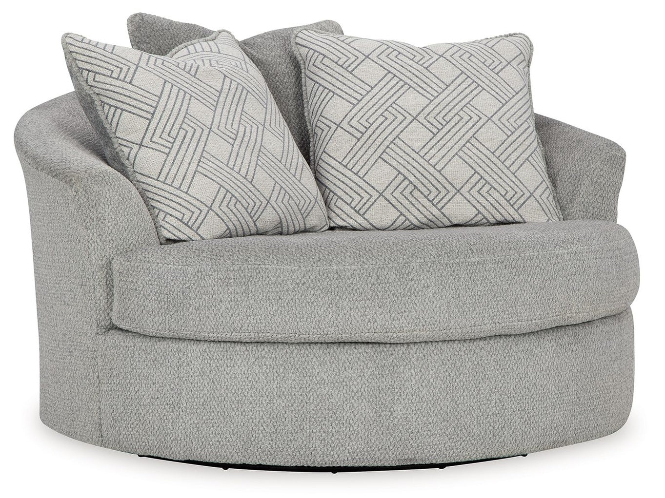 Casselbury - Oversized Swivel Accent Chair - Cement